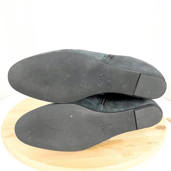 FS / NY Magic Wedge Bootie Black Metallic Suede Side Zip sz 10 - Picture 5 of 7